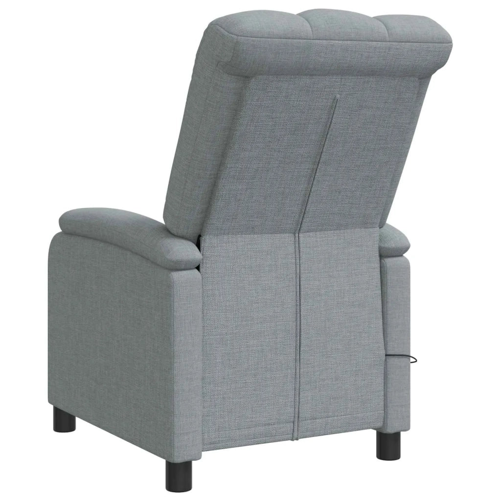 Poltrona Massaggiante Grigio Chiaro Tessuto 42034969