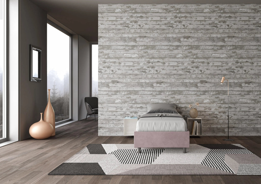Letto Singolo Sommier 80x210 cm con Rete Azelia Glicine