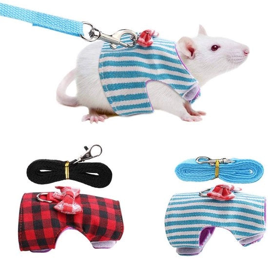 Cintura per piccoli animali da compagnia (hamsters, conigli e cavi) - Cinturino con cric e campanello