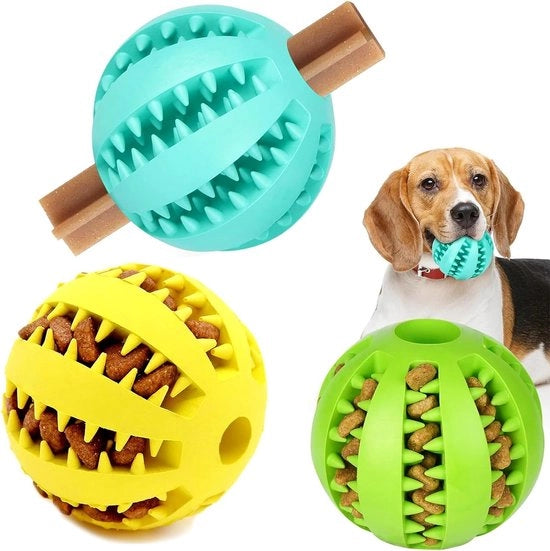 Trattori interattivi per cani da gioco, palline di gomma per cuccioli e piccoli cani per combattere la noia e pulire i denti, allenamento intellettivo (6 cm)