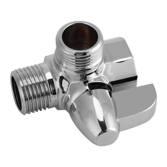 Adattatore per doccia 3 vie - Formato G1/2 pollice - T forma - Connesione douchearm - Adatto a tutte le installazioni di doccia - Finestra in acciaio inox...