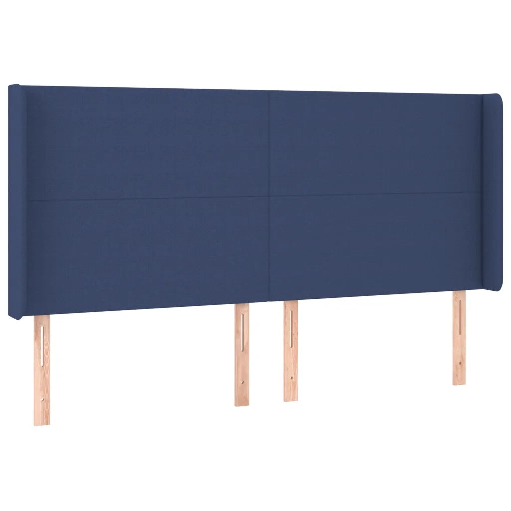 Letto a Molle Materasso e LED Blu 200x200cm in Tessuto 3138747