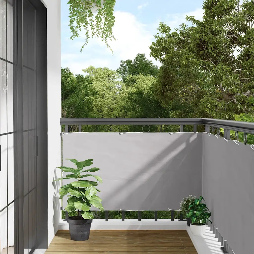 Schermo da balcone | Paravento da Balcone Grigio 400x120 cm in PVC