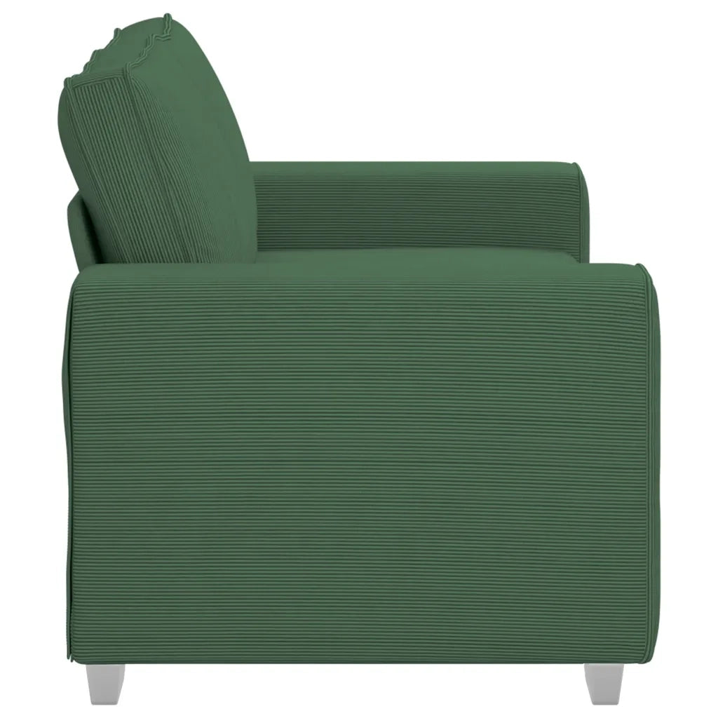 Divano Divanetto-Sofa Verde Scuro 120cm Tessuto di Velluto a Coste