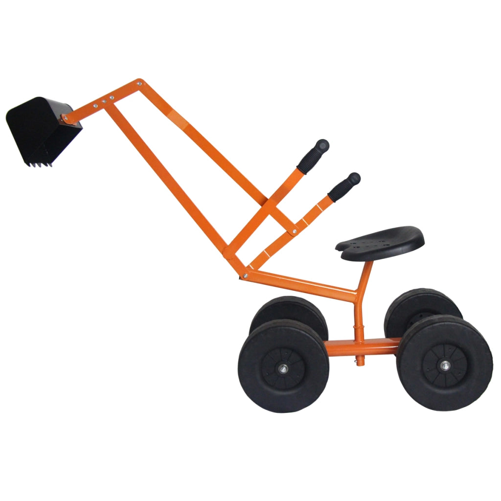 Ruspa giocattolo cavalcabile per bambini, Rscavatore di sabbia metallico per bambini con rotazione di 360¡ã 106x28x35cm