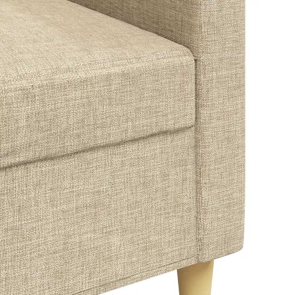 Divano a 3 Posti Crema 210 cm in Tessuto 4007416