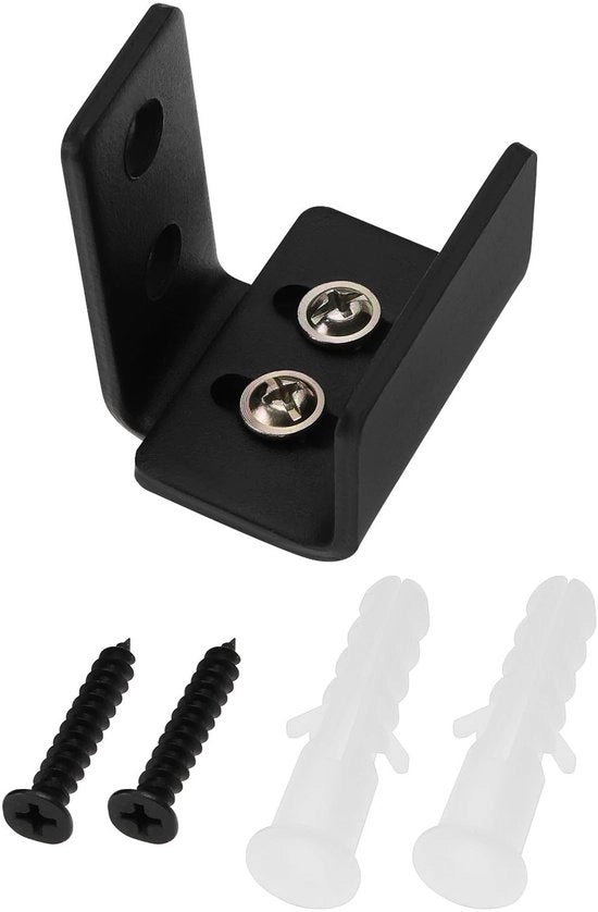 Geleidauro Regolabile per Porte - Materiale in Acciaio di Carbonio - Adatto per Porte 25-35 mm - Incluso Kit di Viti - Lunghezza 47,7 mm