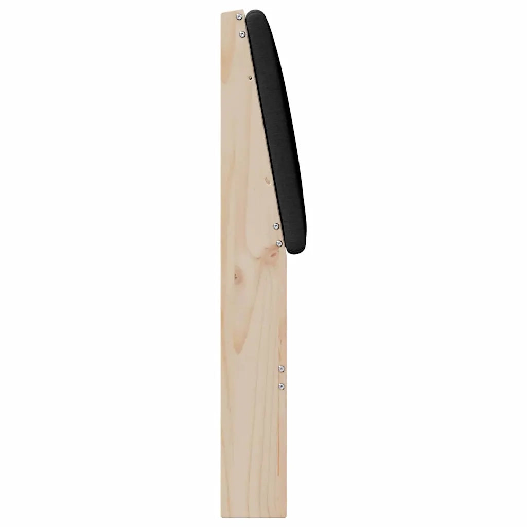 Testiera | Testata imbottita Nero 135 cm Pino massello