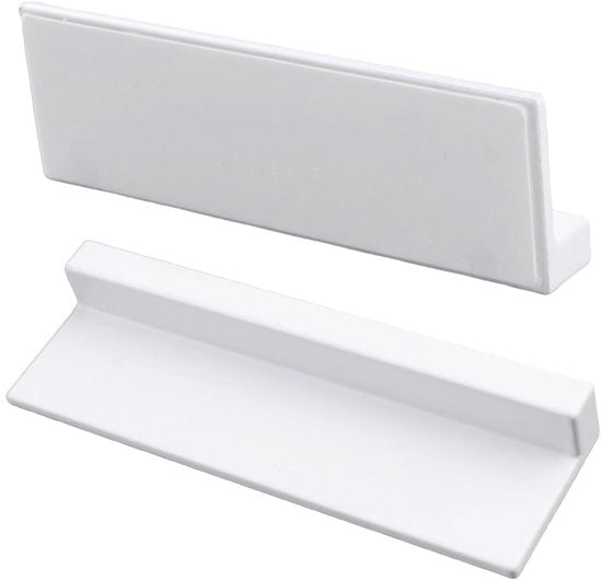 Maniglia a L per porta - Materiale in lega di alluminio - 2 pezzi - Design moderno - Incassata - Aspetto minimalista - Maniglia per porta