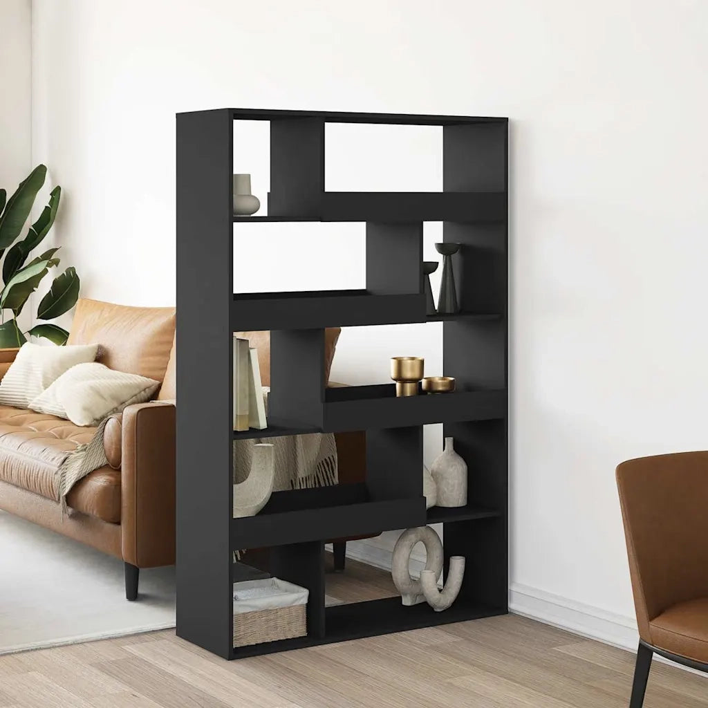 Divisorio Stanza | Paravento | Divisorio Ambienti Nero 100x33x156,5 cm in Truciolato
