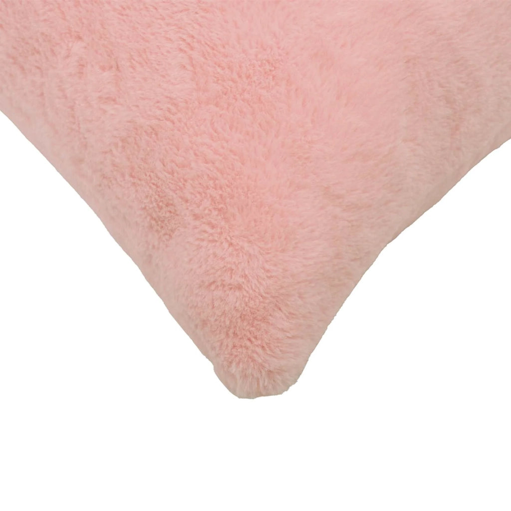 Federa 2 pz HEERLEN Rosa 50 x 80 cm Pelliccia di Coniglio Finta 912169