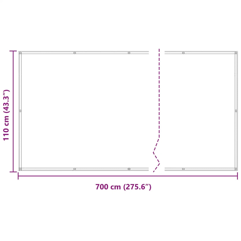 Schermo da balcone-Pannello per balcone Arancione 110 x 700 cm Tessuto Oxford