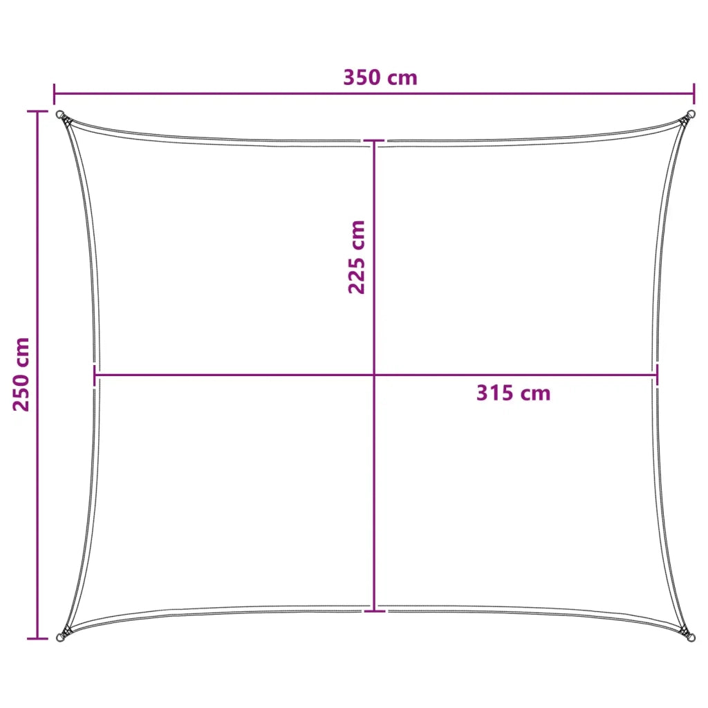 Telo Ombra Grigio chiaro e bianco 2,5 x 3,5 m HDPE 42032942