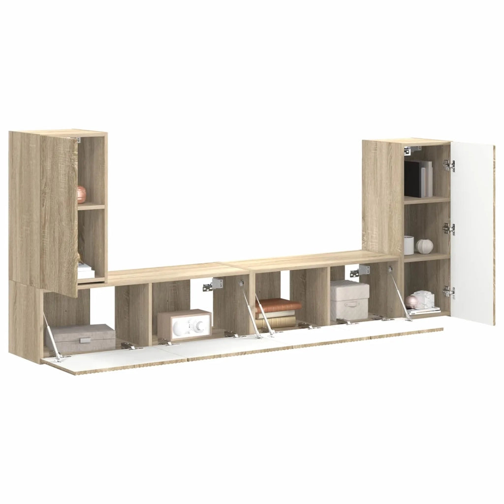 Set mobile TV 4 pcs Rovere Sonoma Legno multistrato 3409116