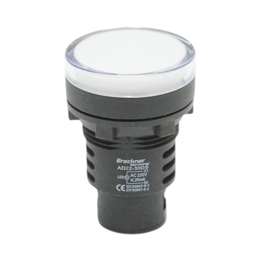 Indicatore di segnale LED bianco 220V AC 30mm Breckner Germany