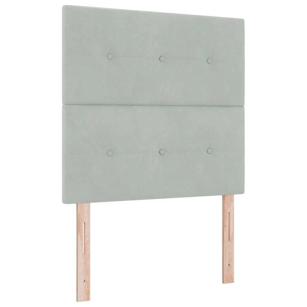Testiera | Testata Grigio chiaro 90 cm Velluto