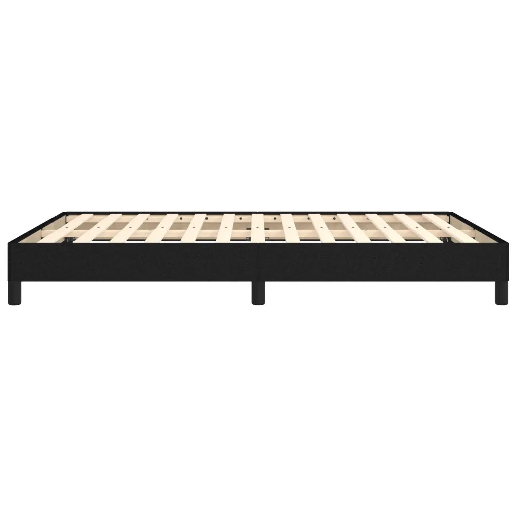 Letto matrimoniale | Letto per adulti | Giroletto senza Materasso Nero 140x200 cm in Tessuto