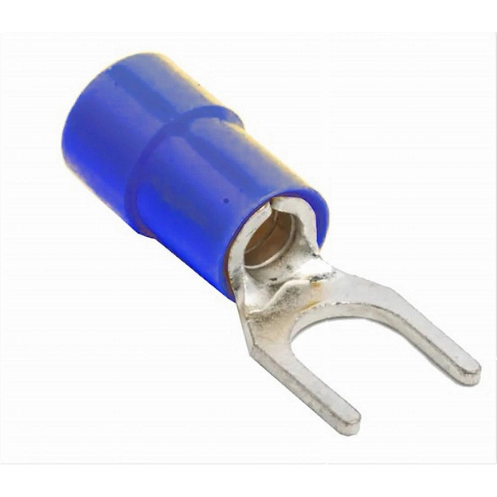 Trade Shop - Set 100 Pz Capicorda A Forcella A Crimpare Per Cavi 0.5-1.5 Mm² Isolato Sv1.25-4 - Blu