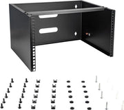 Server rack 6U da 36 cm per installazione a parete con beugel per patch panel e gestione cavi