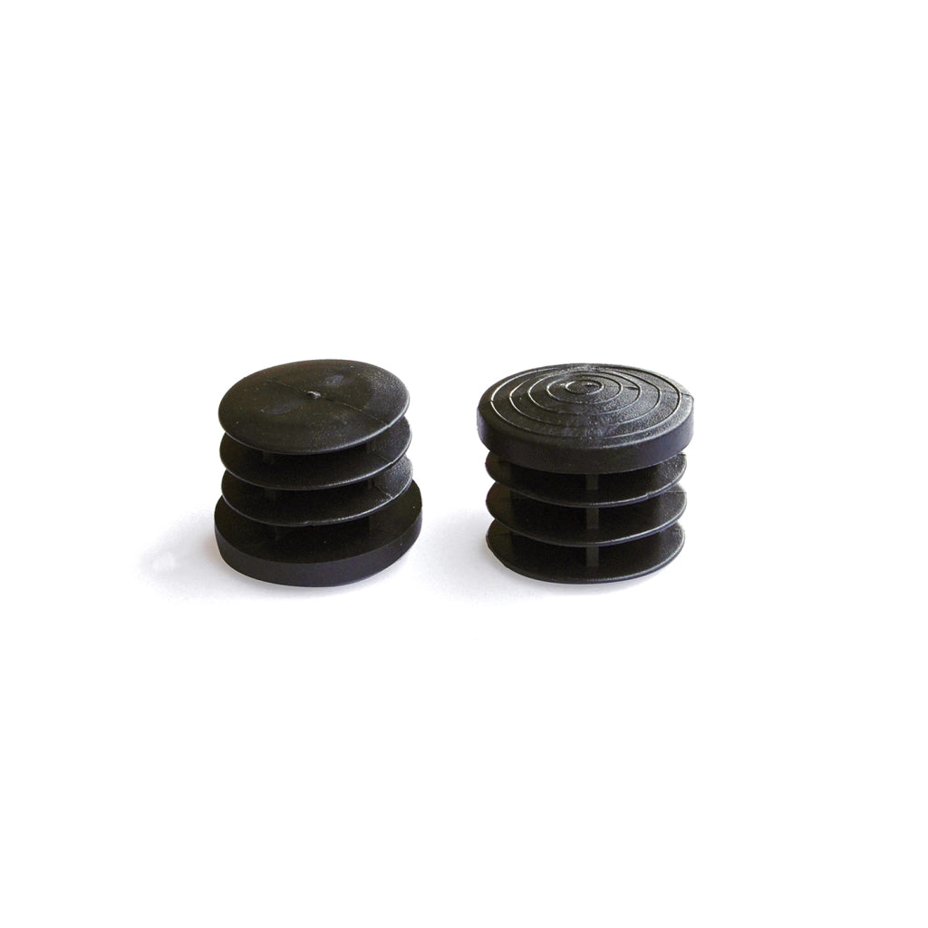 Puntali interni alettati tondi neri Ã˜ 45 mm. 2 pz.