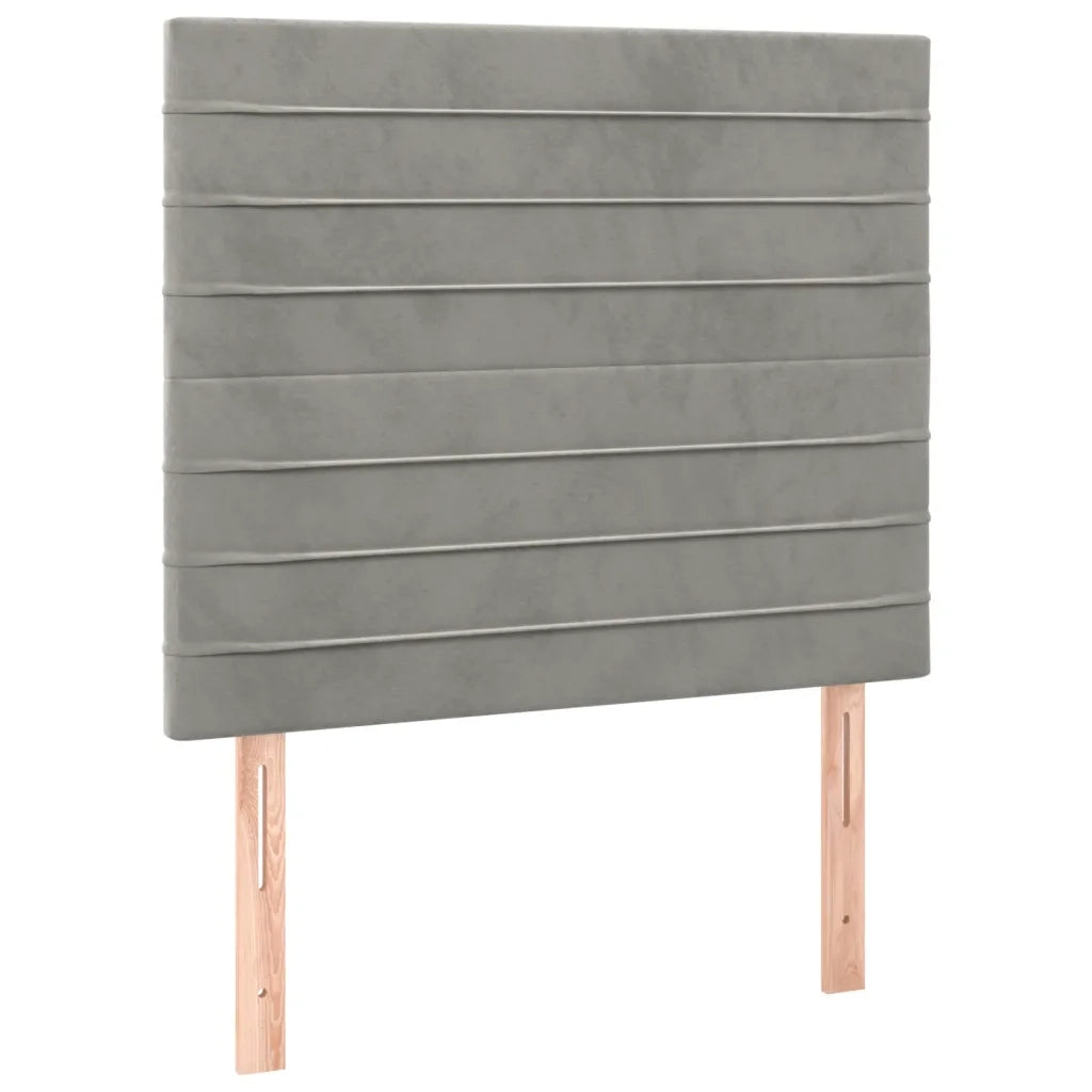 Testiera | Testata Grigio Chiaro 90x5x118/128 cm Velluto
