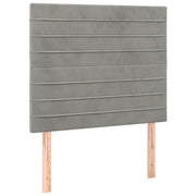 Testiera | Testata Grigio Chiaro 90x5x118/128 cm Velluto