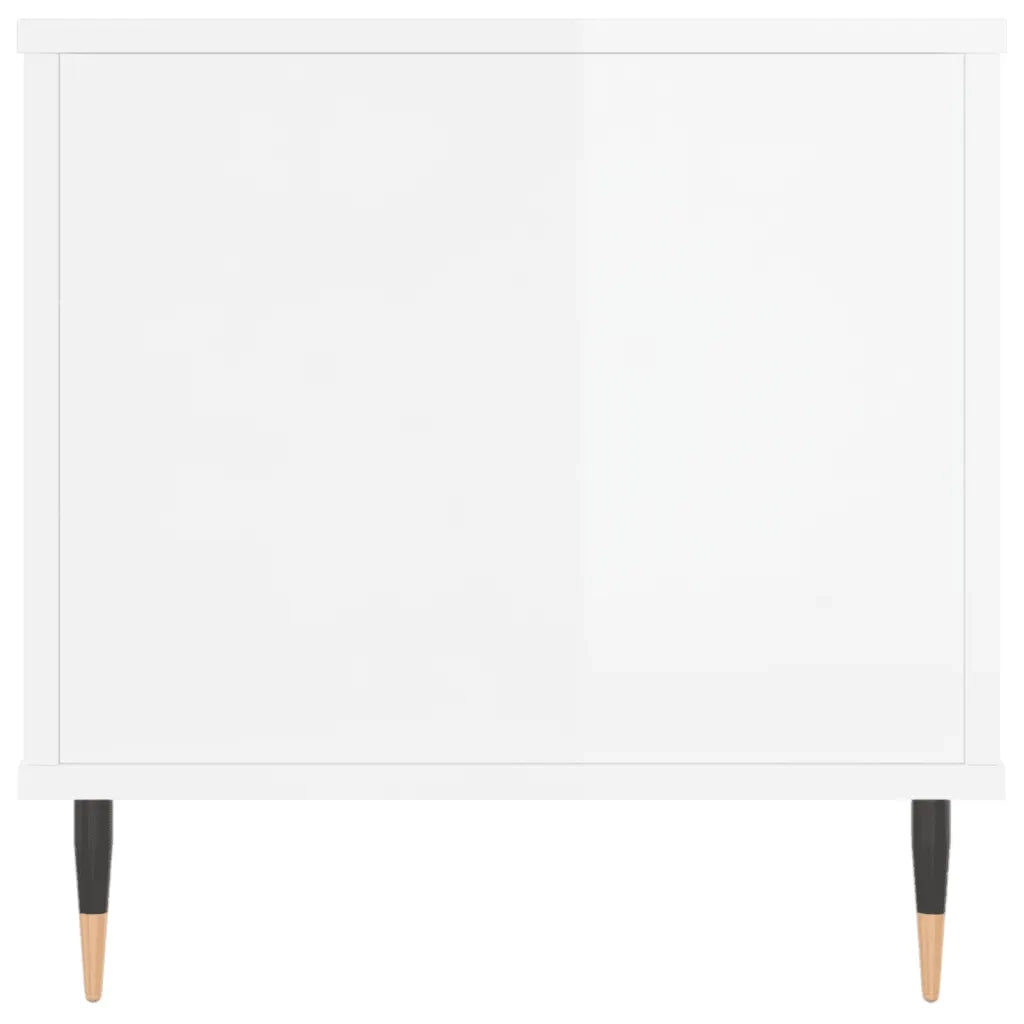Tavolino Salotto-Tavolino da soggiorno-Tavolo Bianco Lucido 90x44,5x45 cm Legno Multistrato 893081