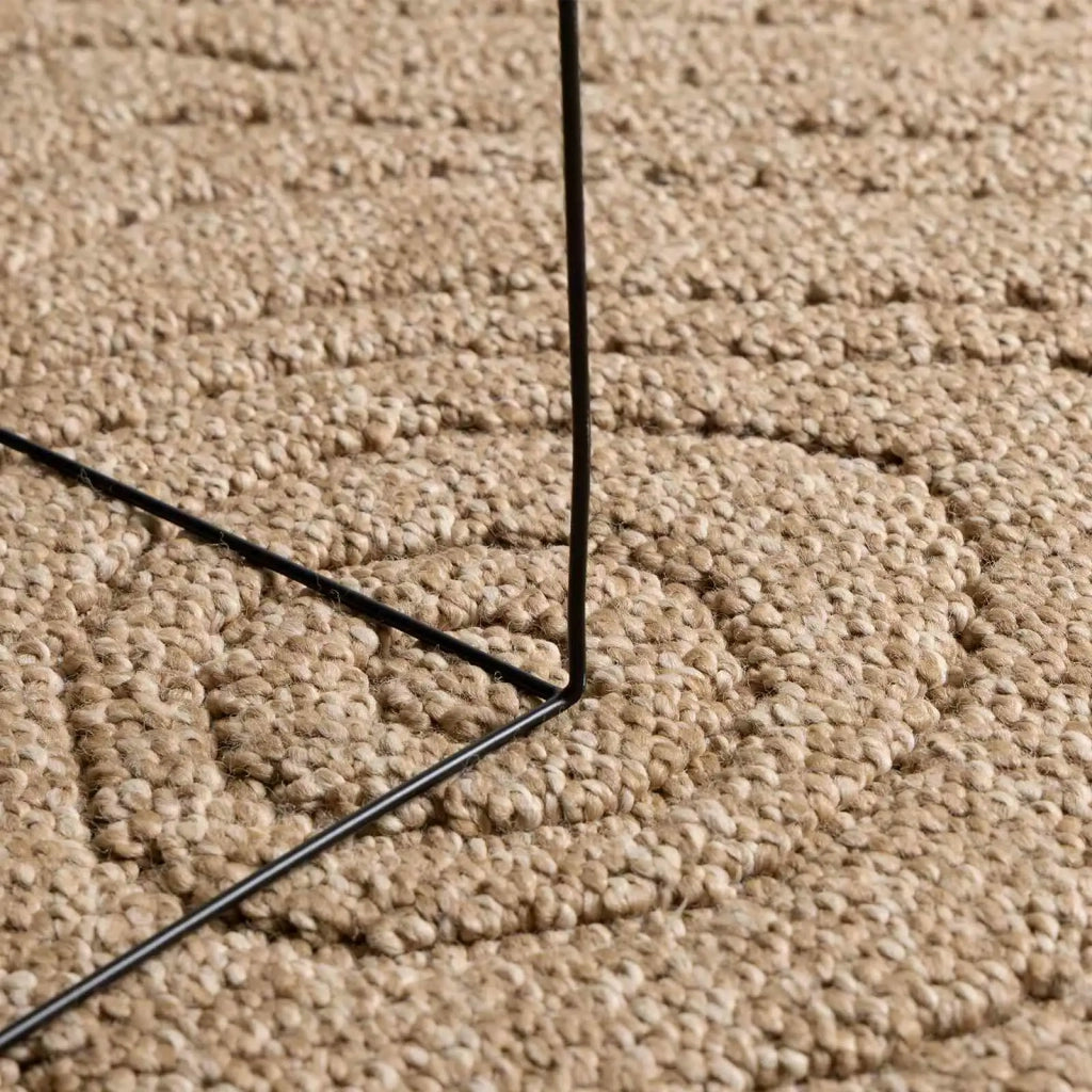 Tappeti per area Moiré AGIRA Naturale 200 x 200 cm Poliestere