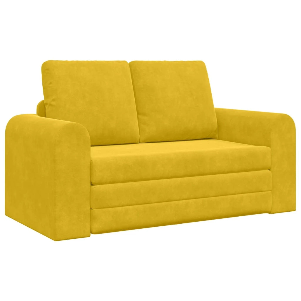 Divano letto | Sof¨¤ letto | Letto singolo Giallo 148 x 71 x 83 cm Velluto