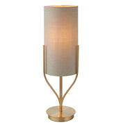 Lampada da tavolo Fraser ottone satinato E27 10W Endon