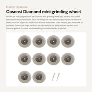 Set di ruote abrasive a diamante mini - 10 pezzi - 50mm - adatte per metallo, vetro, ceramica - utilizzabili con motosega.