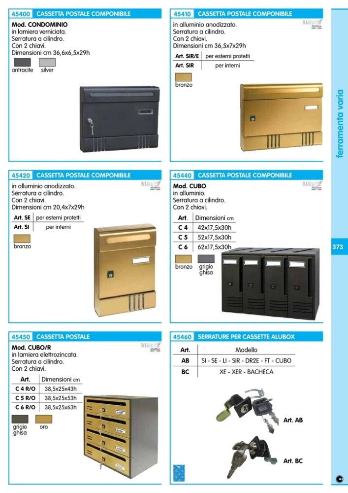 1pz alubox cassetta cubo a 5 posti oro cod:ferx.56870