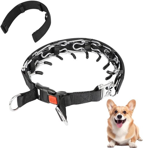 Cinturino per cani con funzione anti-abbaio - Lunghezza 50 cm - Cinturino metallico - Cinturino in nylon - Adatto per piccoli/medi cani - Qualità elevata