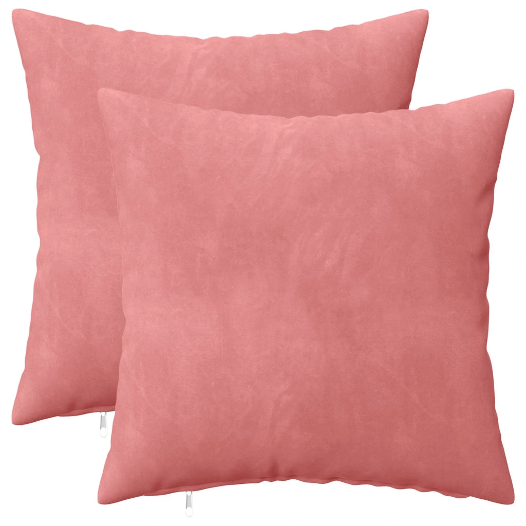 Federa 2 pcs HEERLEN Rosa 30 x 30 cm Velluto 907373