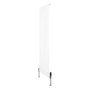 Radiatore Verticale 1600 x 420 mm con Valvole TRV Bianco