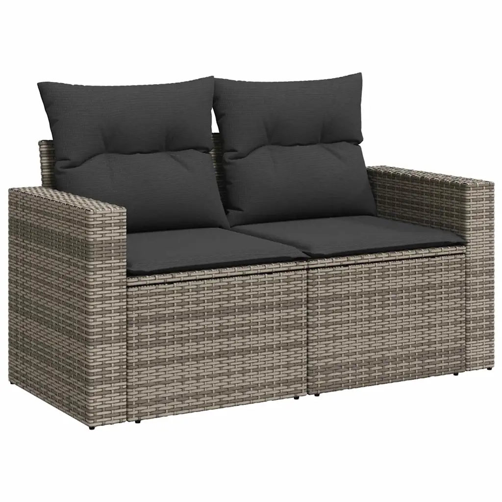 Set Divano da Giardino con cuscino 9 pcs Grigio 3363518