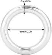 Anello di fissaggio in acciaio inossidabile 12x50mm - Anello gelato - Anello circolare - Anello per immersioni - Sport acquatici - Resistente allo shock - Anello di fissaggio