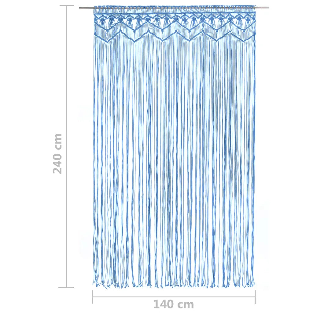 Tenda Macram¨¨ Blu 140x240 cm in Cotone