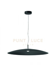 SOSPENSIONE 1 LUCE ELLE A LED 18W 3000K 1719LM  D.90CM NERO