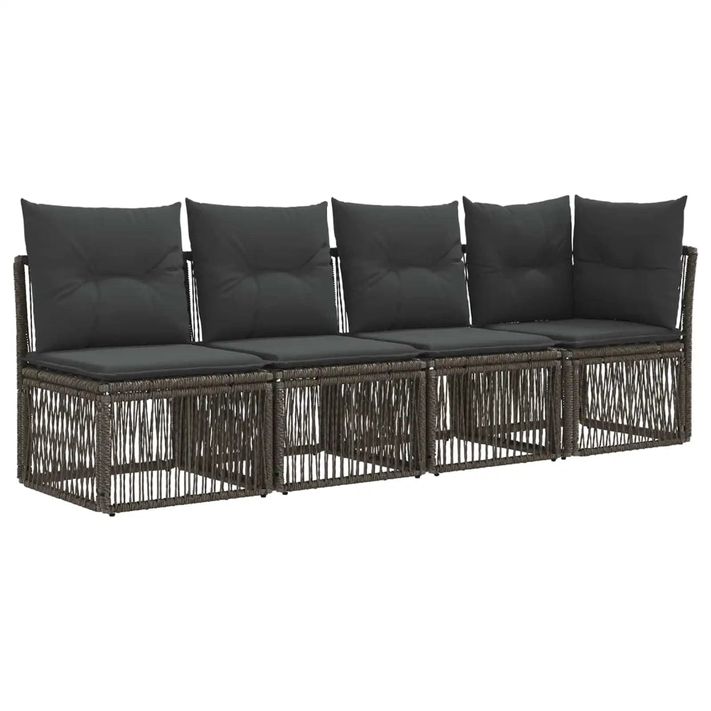Set Divano da Giardino 7 pz Grigio polyrattan 3436013
