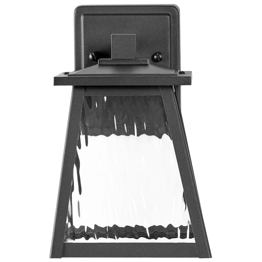 Applique LED da Esterno in Metallo Nero Stile Tradizionale