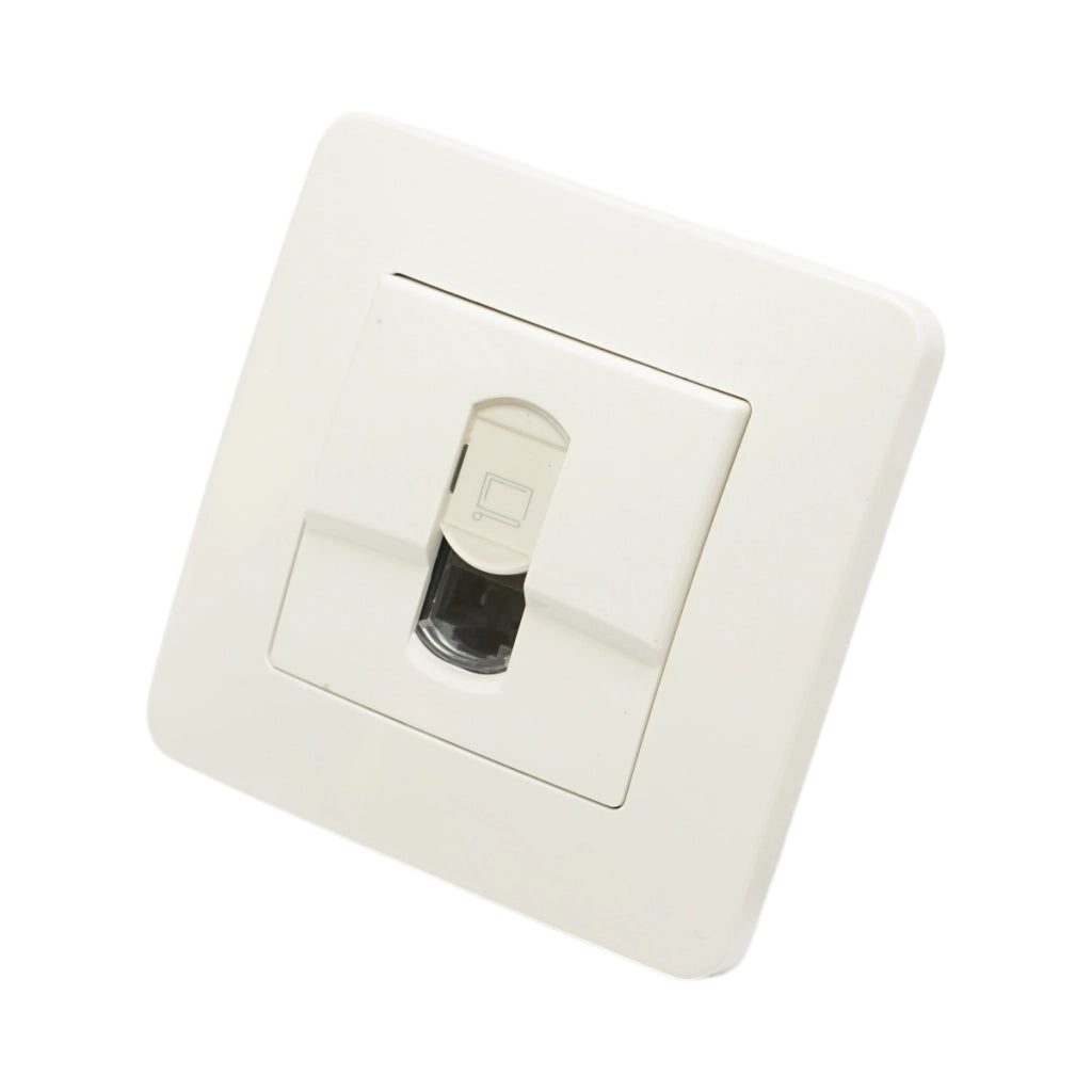 Presa internet RJ45 bianca da incasso PC 80x80mm