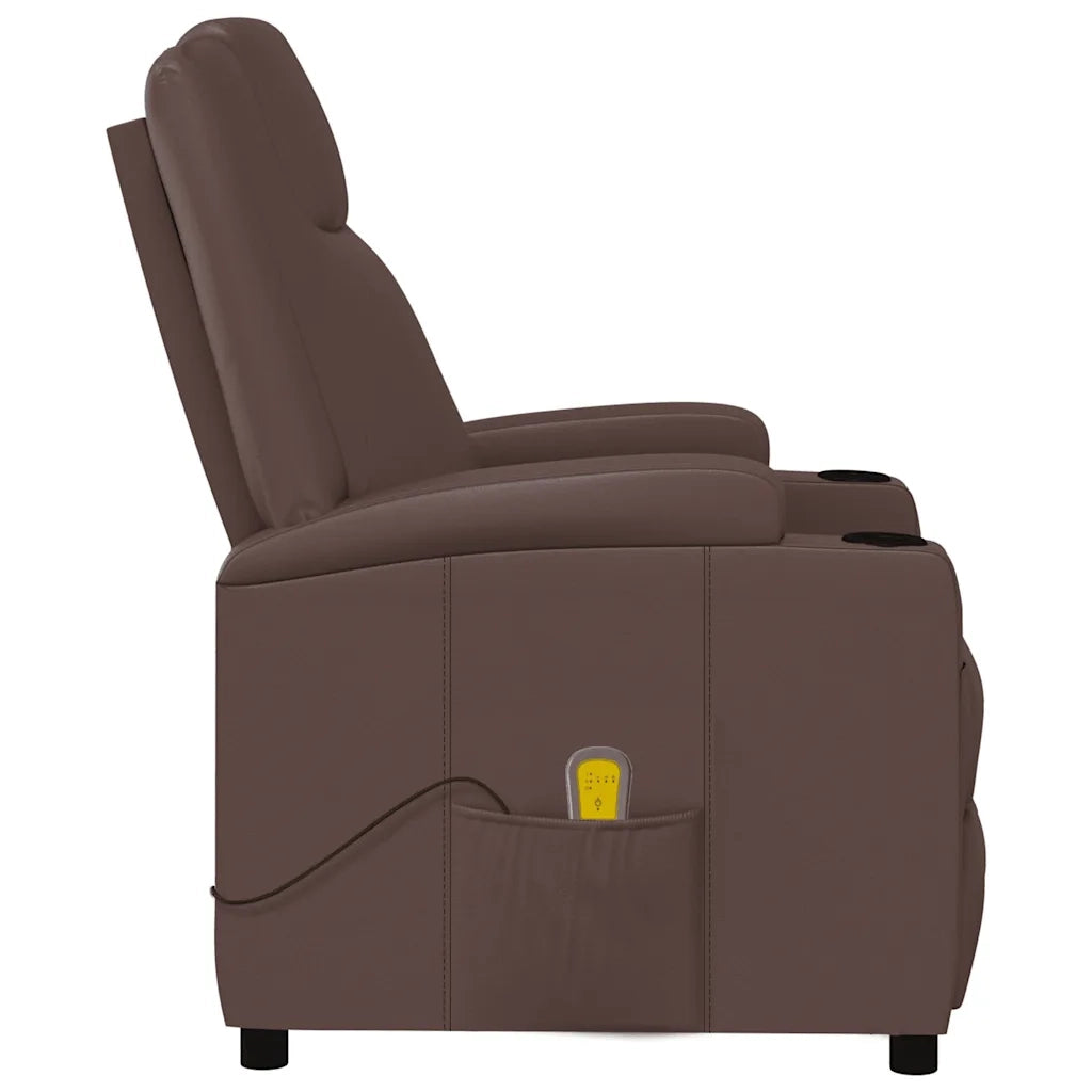 Poltrona Massaggiante Marrone in Similpelle 321313