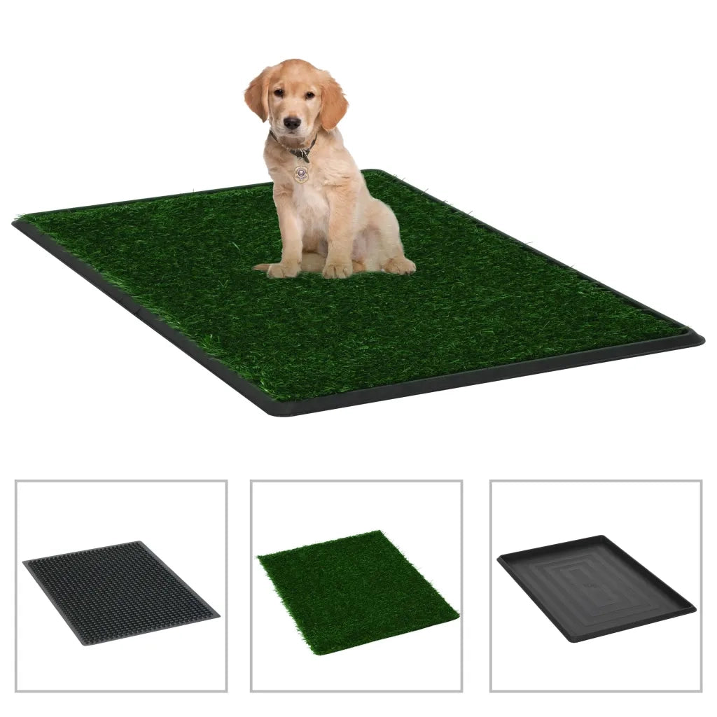 Toilette Animali con Vassoio e Prato Finto Verde 76x51x3cm WC 170769
