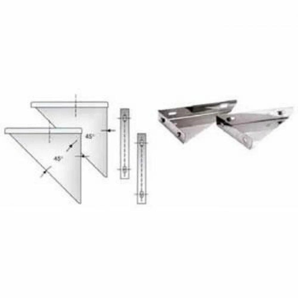 Inox doppia parete angolari per supporto murale d.400 b08x9qb1pz