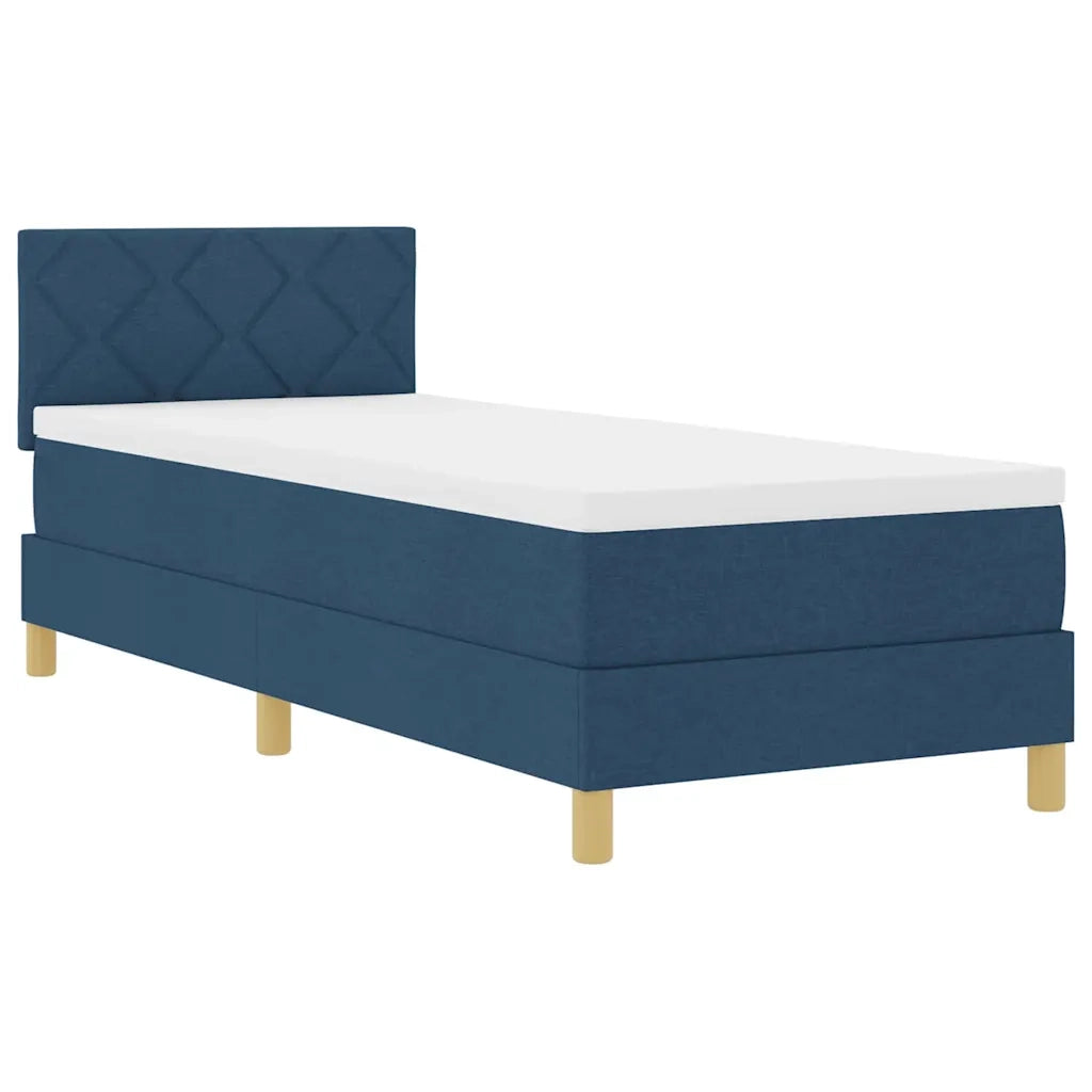 Letto a molle con cuscino con testiera Blu 80 x 200 cm Tessuto 3338957