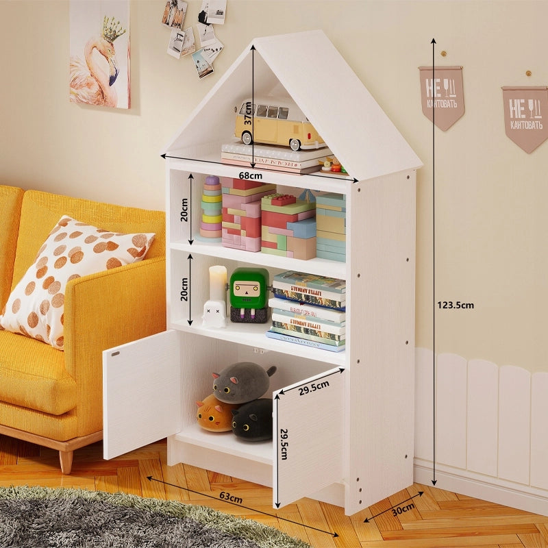 Scaffale a forma di casetta per bambini, 63 cm