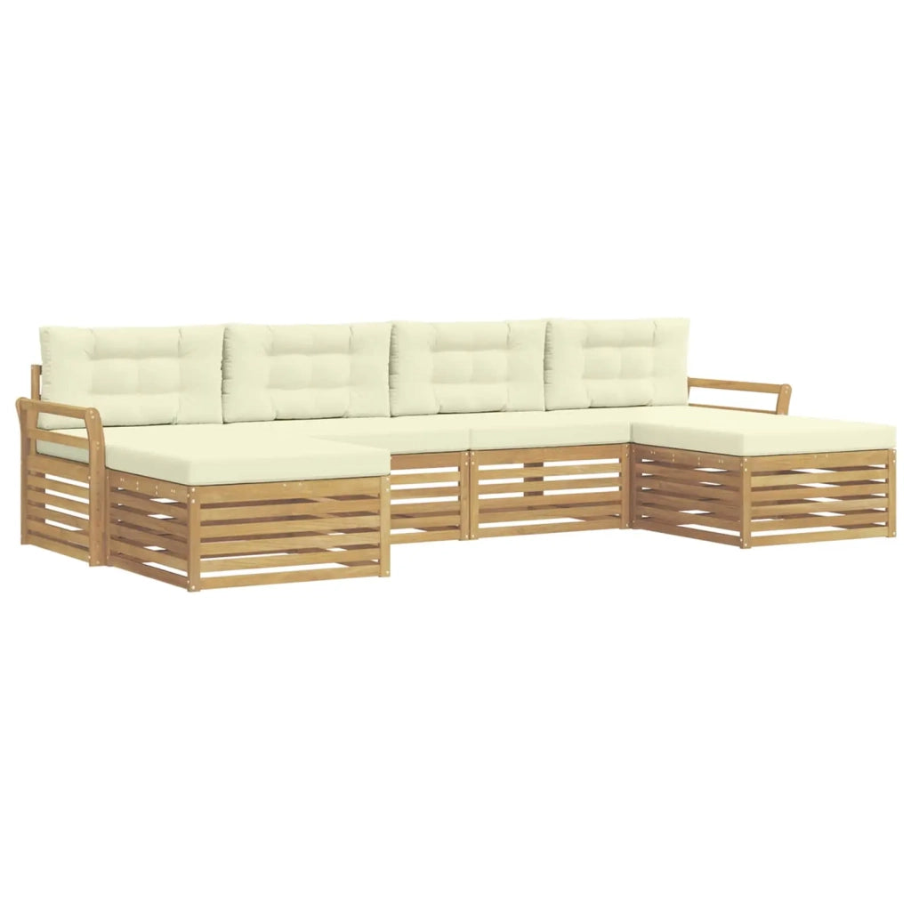 Set di divani da esterno 6 pcs Bianco e Crema 3390925