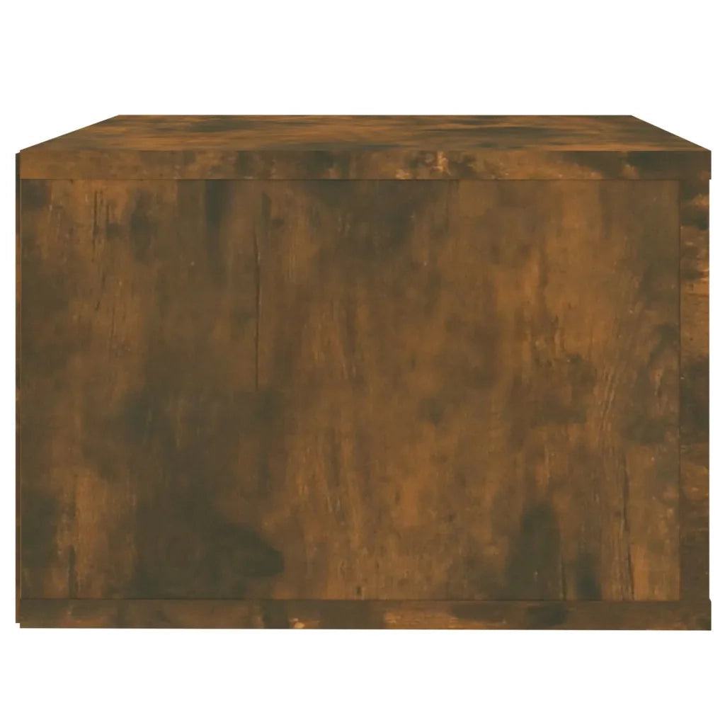 Set di 2 Comodini | Armadio da Notte | Mobiletto da notte a Muro Rovere Fumo 50x36x25 cm