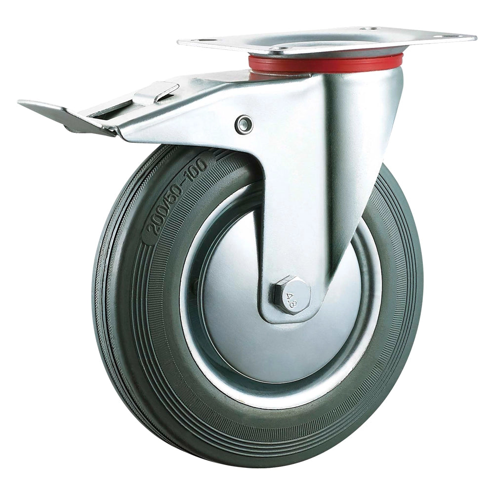RUOTA PER CARRELLI ART. 80 ÃE¸ mm 80 - piastra mm 105 x 85 - capacitÃE kg 60  - UNIKO